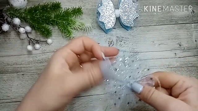ВЫ ТОЛЬКО ПОСМОТРИТЕ ! /Зимние бантики из репсовых лент /Канзаши / DIY