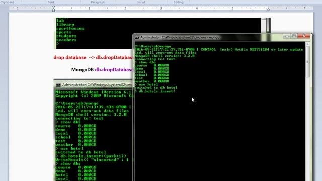 HOW TO DROP DATABASE  MONGODB