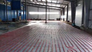 Монтаж теплого пола в цеху 800кв.м.