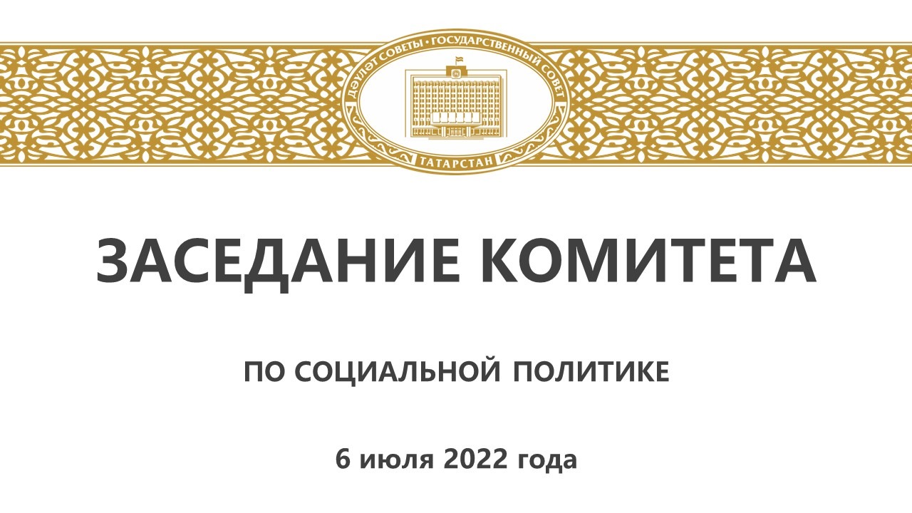 6.07.2022 Заседание Комитета ГС РТ по социальной политике