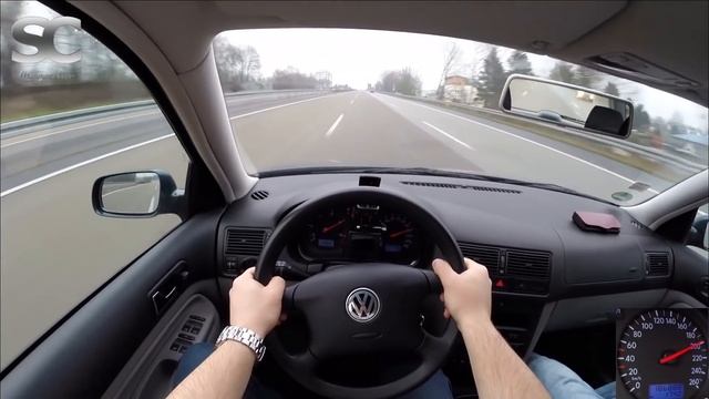 VW Golf 4 Variant 1.9 TDI (2001) on German Autobahn - POV Top Speed Drive смотреть онлайн