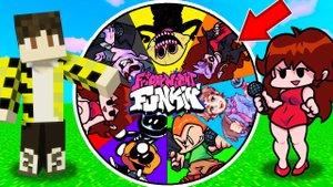 Нашли колесо фортуны с СЕНПАЙ, ЛЕМОН ДЕМОН, СКИД И ПАМП ПИКО в майнкрафт ! FNF MOD MINECRAFT