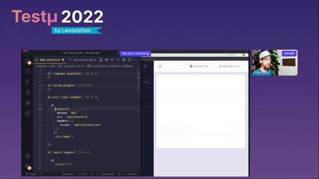 How To Test API With Cypress | Filip Hric | Testμ 2022 | LambdaTest ?