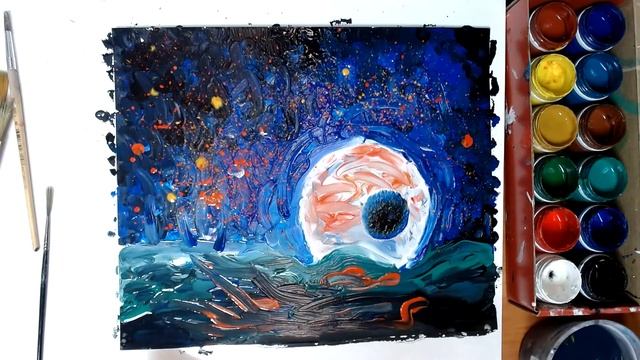 Рисунок на тему "Космос" смотреть онлайн