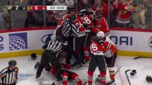 Pavel Mintyukov got involved in brawl between Ducks and Blackhawks (12 mar 2024)