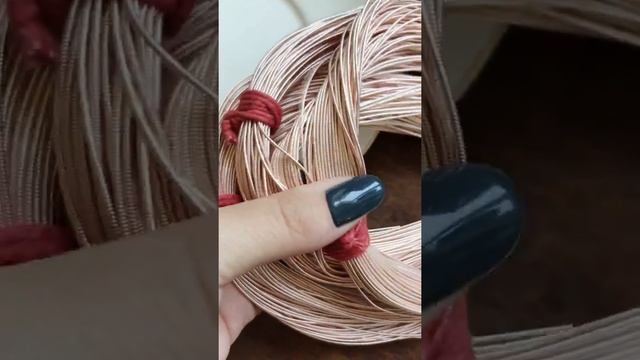 Жесткая гладкая канитель, розовое золото смотреть онлайн