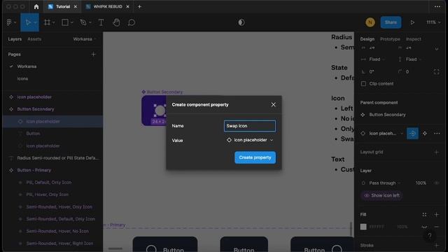 Figma Tutorial: Working with Component Properties and Variant
