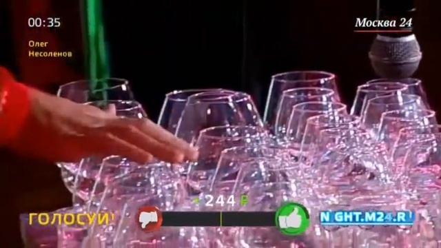 Поющие бокалы на "Шоу Ночь"