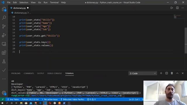 ? Python 3 Crash course python 2020 | #7 Dictionaries