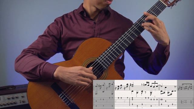 How to play THE PINK PANTHER on Classical Guitar - TABS + LESSON смотреть онлайн