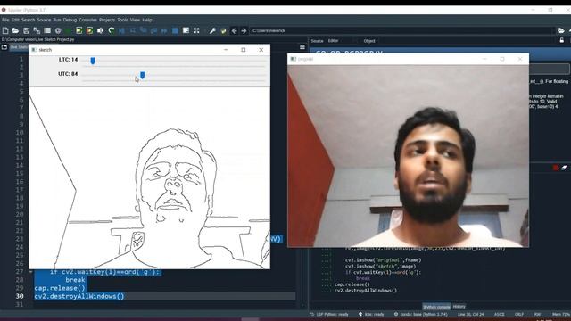 Live Video Sketch Project | OpenCV Project | Computer Vision | Code Warriors