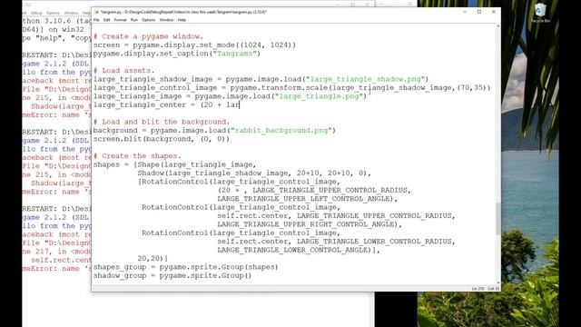 Redesigning the tangram game for multiple shapes in Python and pygame