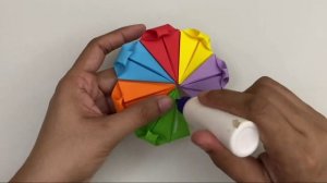 Делаем Зонтик из бумаги своими руками! ОРИГАМИ, Поделки из бумаги \\ Origami Craft