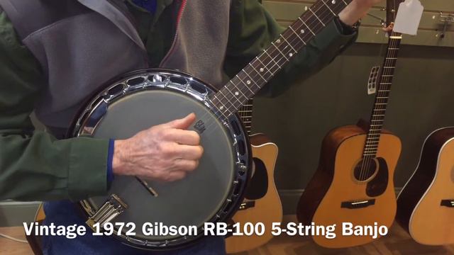 Vintage 1972 Gibson RB-100 5-String Banjo смотреть онлайн