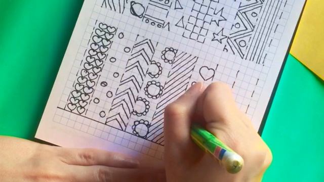 Узоры по клеточкам для ЛД✸ ИДЕИ дл ЛД ✸ ОФОРМЛЕНИЕ ЛИЧНОГО ДНЕВНИКА ✸ ИДЕИ ДЛЯ БЛОКНОТА ✸ смотреть онлайн