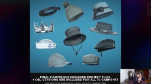 NEW COURSE - Marvelous Designer Hats - 3D Fashion Design - Promo Video