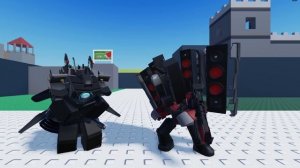 Infected titan speakerman VS upgraded titan cameraman #roblox (FULL-SCREEN)