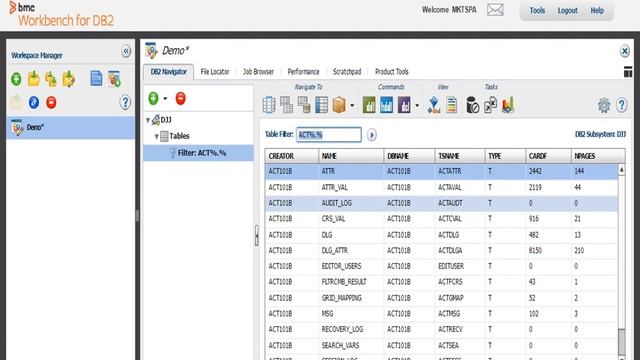 Workbench for DB2 - Creating a Workspace смотреть онлайн