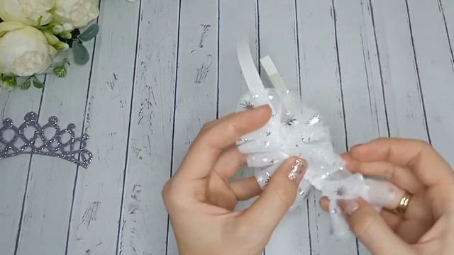 корона из гллитерного фоамирана и фатина!