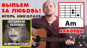 ВЫПЬЕМ ЗА ЛЮБОВЬ - ИГОРЬ НИКОЛАЕВ (ПРОСТАЯ ПЕСНЯ НА ГИТАРЕ) АККОРДЫ И БОЙ (COVER)