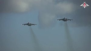 Боевая работа Су-25 в зоне спецоперации