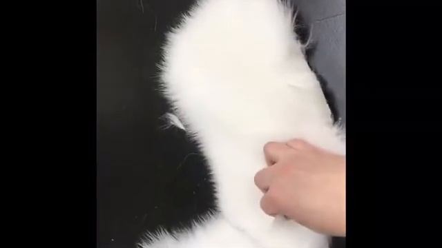 Перфорированный воротник из песца. смотреть онлайн