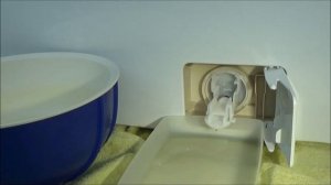 Cleaning washing machine pump filter, AEG Lavamat Protex L72475FL, example lavadora movie #195