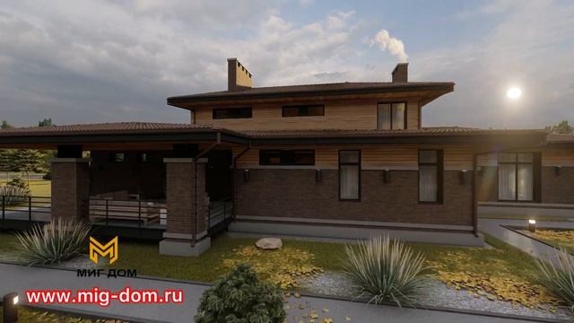 Проект загородного дома в стиле Райт смотреть онлайн