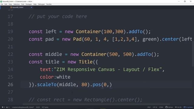 VID 27 - RESPONSIVE ADAPTIVE - Learn JavaScript with Creative Coding - fun, colorful and free!