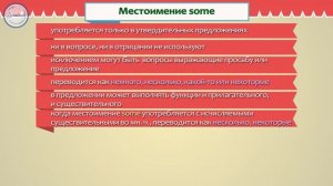 Неопределенные местоимения some, any, no и их производные