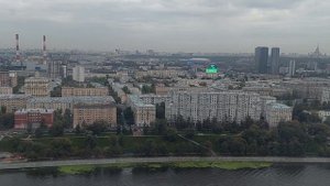 Вид на город из башни в "Москва Сити" на Москву, Кутузовский проспект и др.