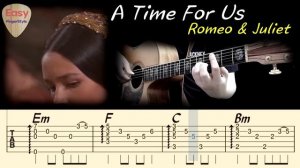 💗A Time For Us(Love Theme From Romeo &Juliet)💗Easy Fingerstyle Guitar Tutorial for Beginnersㅣ Tabs