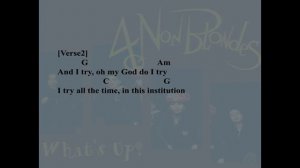 what's up - 4 non blondes - lyrics with chords