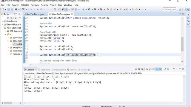 Set and HashSet in Java (Hindi) | Java collection framework