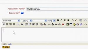 Create a PMR assignment