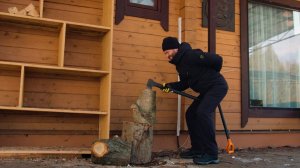 Не ломайте спину — колоть дрова стало проще с электрическим дровоколом CHAMPION!