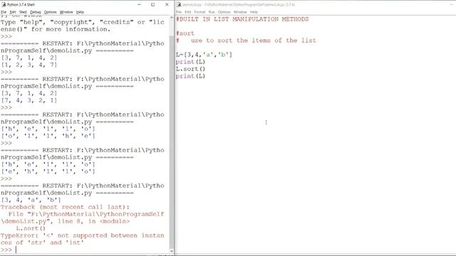 Python List Manipulation Methods: II