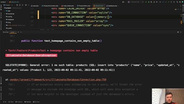 Laravel Testing 04/24: Database Configuration: RefreshDatabase, Phpunit.xml and .env.testing