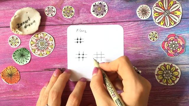 Уроки зентангла. Тангл Florz смотреть онлайн