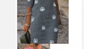 Элегантное женское платье-трапеция с V-образным вырезом и рукавом до локтя.