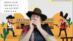 "Звон банджо \ Ring Ring De Banjo". Кантри на губной гармошке С + табы. Смотри описание.