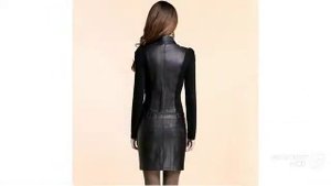 Одежда с AliExpress-Чёрное кожаное платье mp4