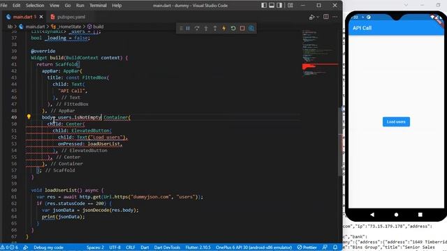 Flutter - API calling