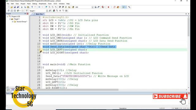 Microcontroller 8051 Project 23 How To Scroll Message On LCD