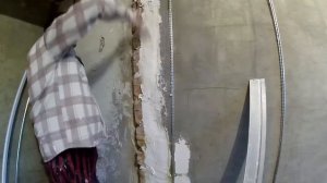 Штукатурка под маяк, штукатурка ригеля.