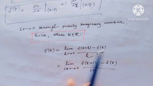 Differentiability of Complex Function With Examples || CR equation