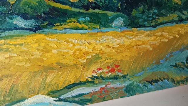 Копия картины Ван Гога. Поле с Кипарисом. смотреть онлайн