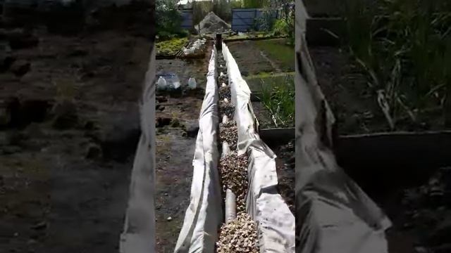 Осушение участка _ монтаж дренажа участка