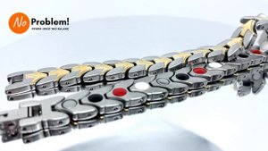 Стальной магнитный браслет "Жаклин" 4 вставки для здоровья