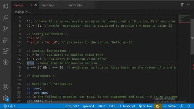 Expression and Statements  in Javascript | Javascript for Beginners | 2023